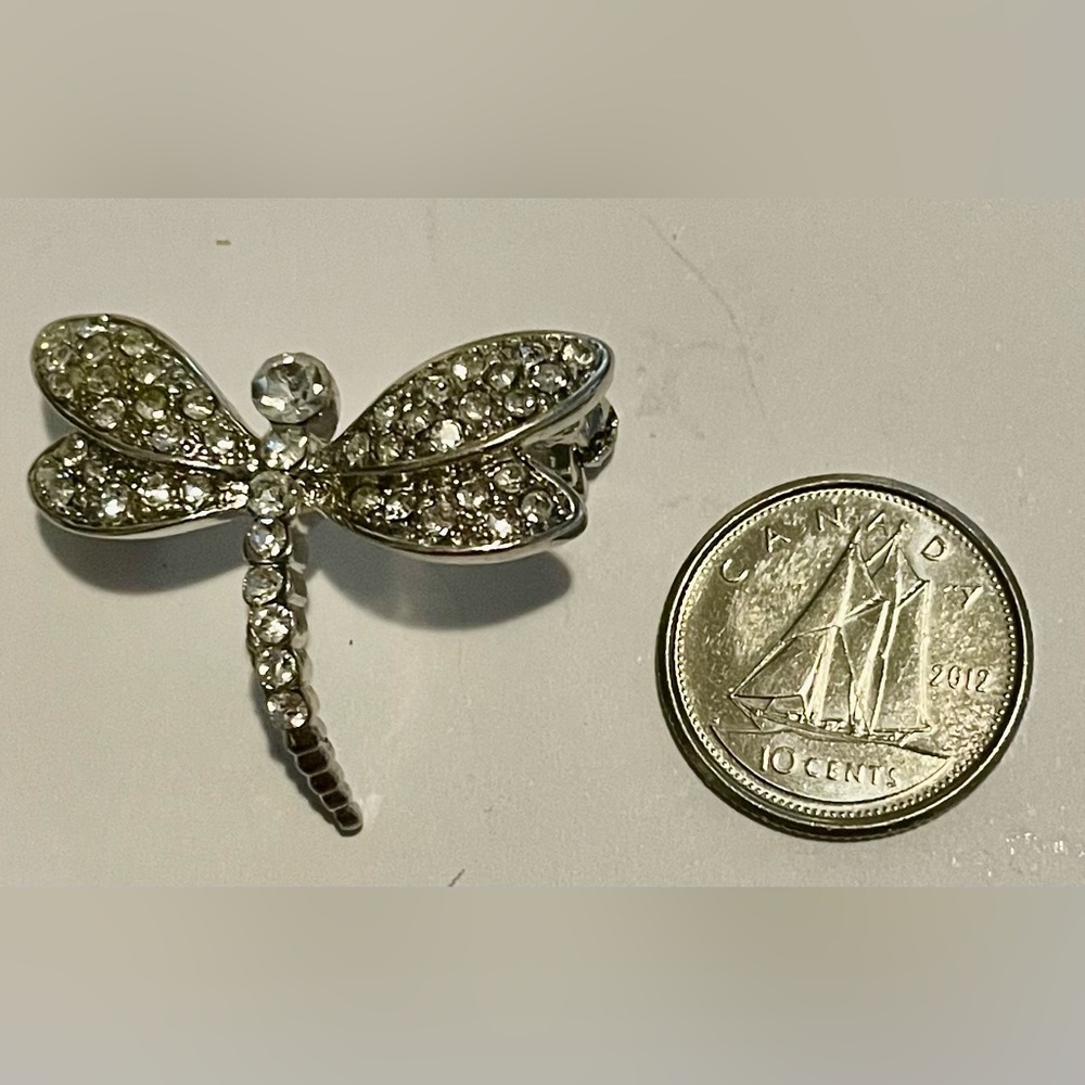 Dragonfly Brooch Rhinestones Vintage Fashion Jewelry